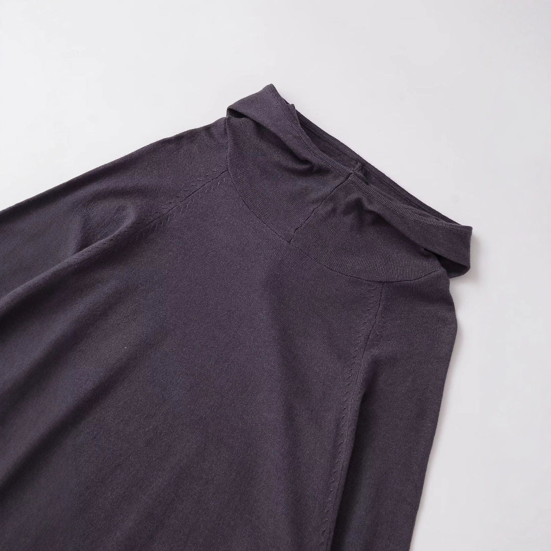 Dame moderigtigt longsleeve med hætte og flæsedetaljer Stilla