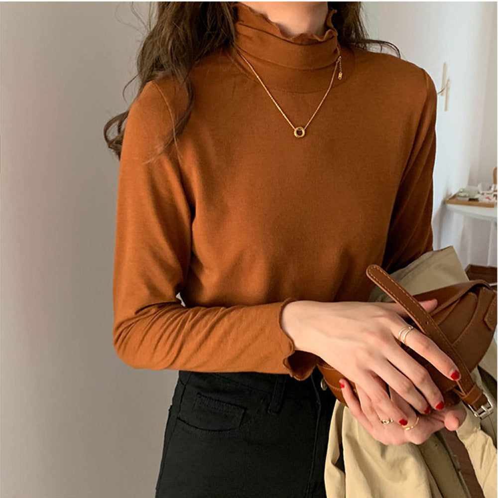Kvinder Langærmet Turtleneck Top Stilla