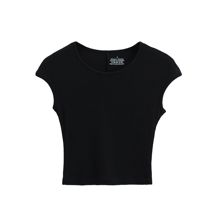 Damer afslappet kortærmet T-shirt med moderigtigt snit og elegant rundhalset udskæring Stilla