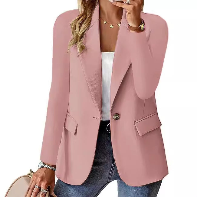 Dame moderne blazer med figursyet snit og praktiske lommer Stilla