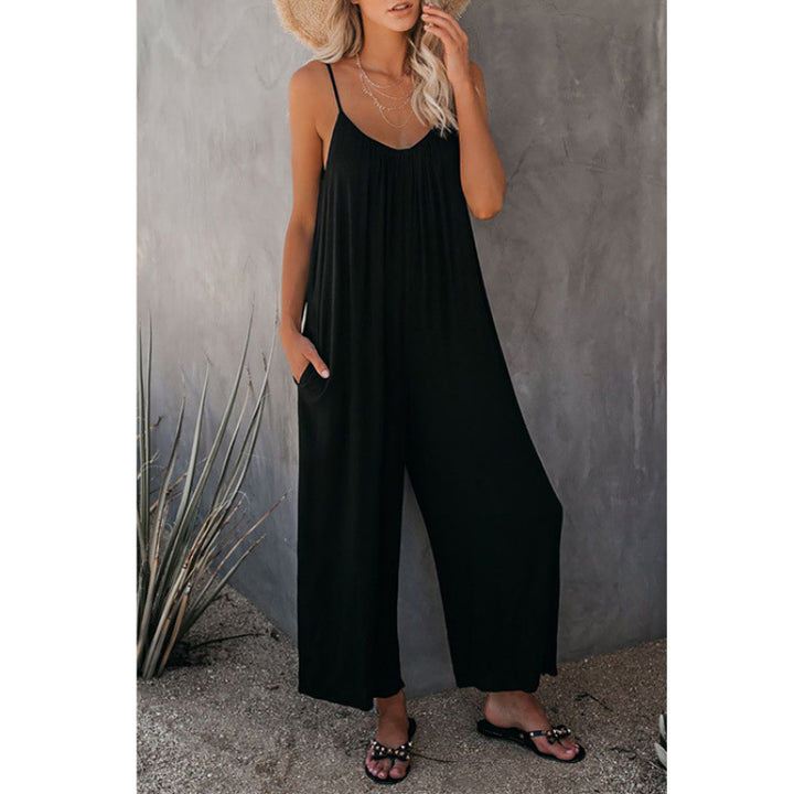 Dame let ærmeløs jumpsuit med lommer Stilla