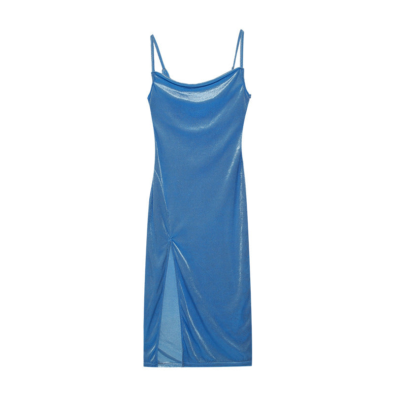 Dame iriserende Slip-Midi-kjole Stilla
