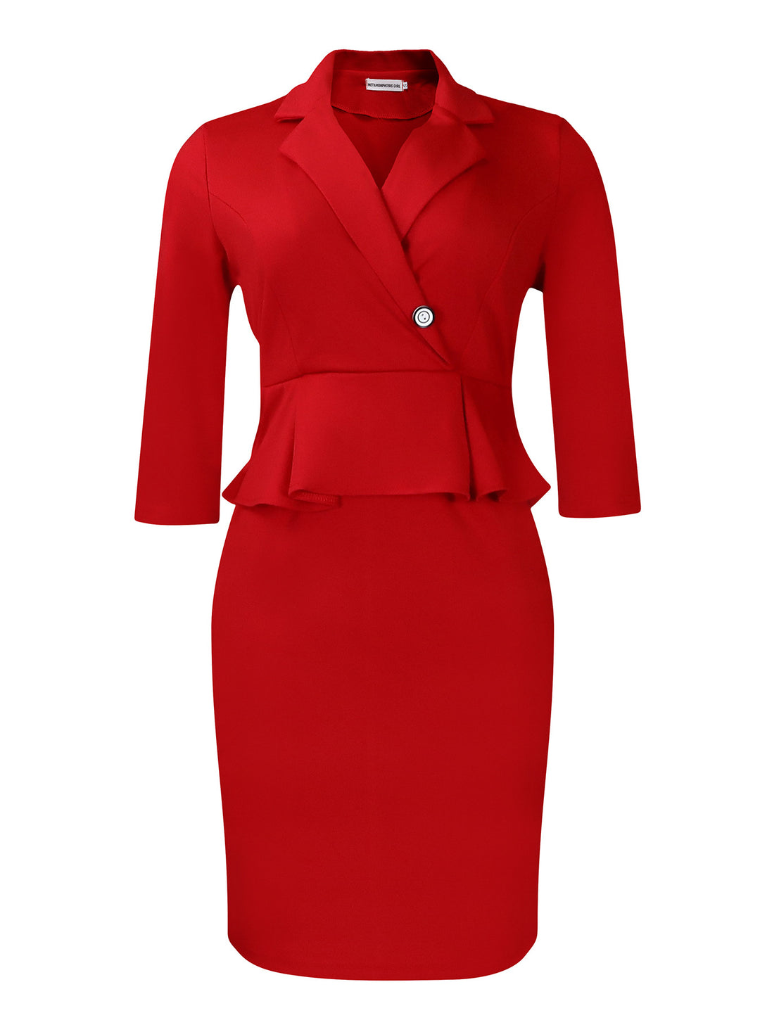 Dame Peplum Kjole med elegant Blazer-overdel og tætsiddende snit Stilla
