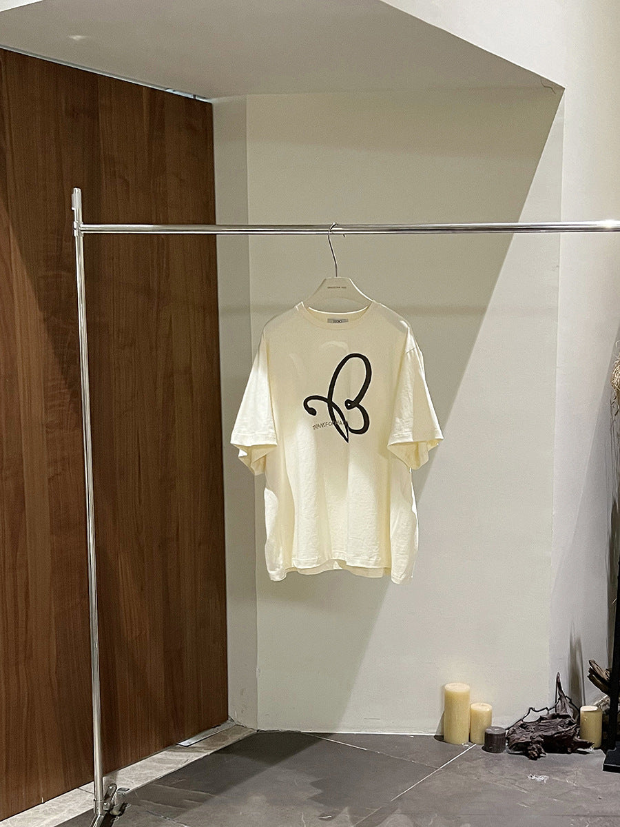 Dame T-shirt med moderne grafiktryk og høj kvalitet bomulds kvalitet Stilla