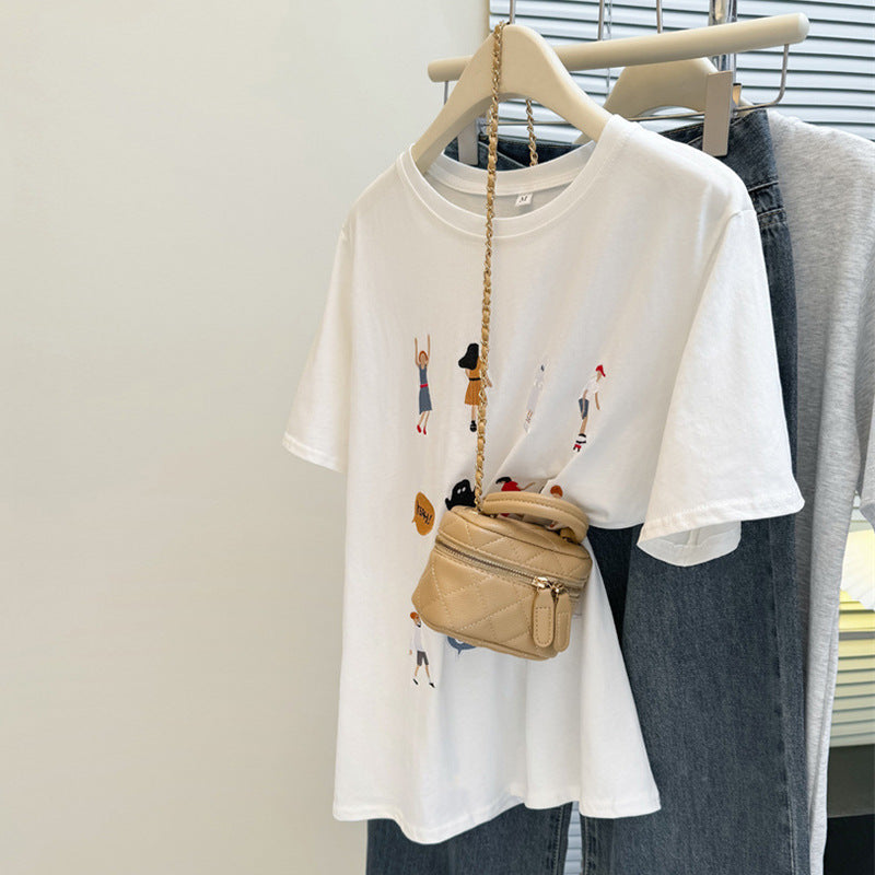 Femme Leges Illustreret Grafik-T-Shirt Stilla