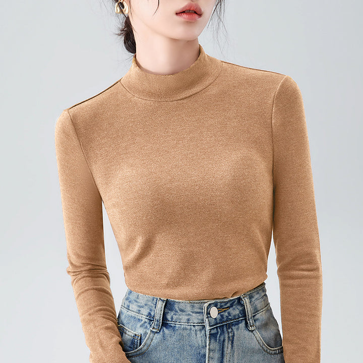 Dame Turtleneck Shirt i blød stretchy materiale blanding med elegante detaljer Stilla