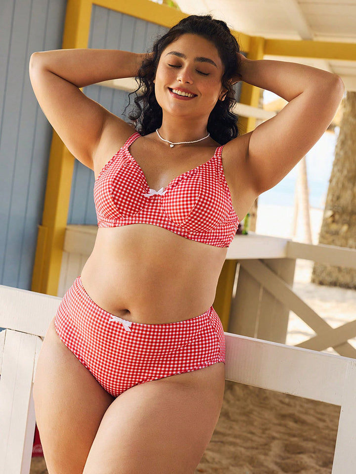 Damer Høj Talje Bikini med polstrede top Skovae