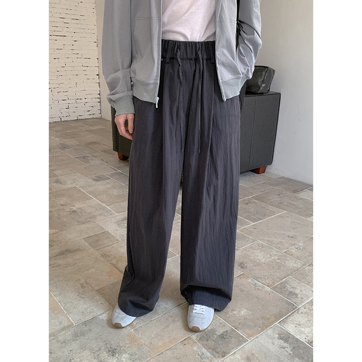 Damer bred High-Waist-joggingbukser med elastisk talje og sidelommer Stilla