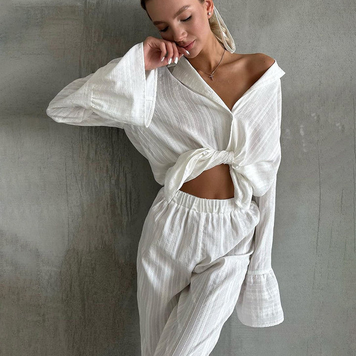 Dame mode lounge-sæt med oversized top og komfortable bukser Stilla