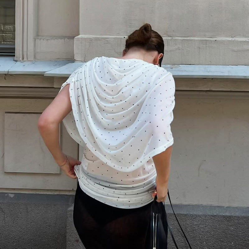 Dame Elegant Draperet Top med ædle accenter Skovae