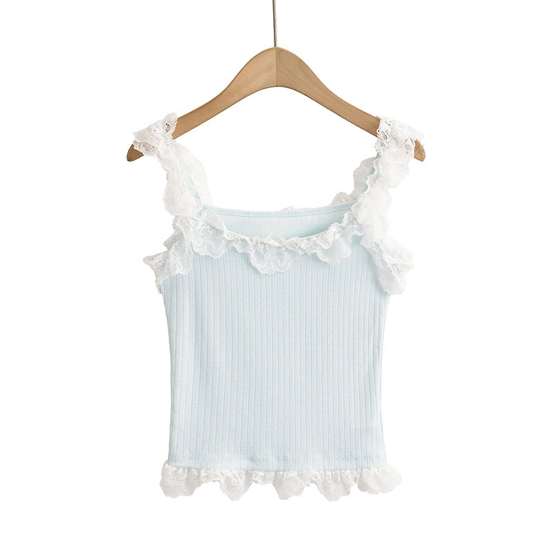 Dame ruffled skjorte med feminin struktur og elastisk bomuldsblanding Stilla