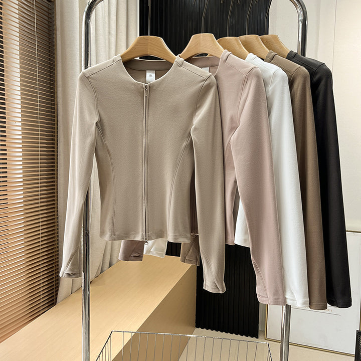 Dame sporty langærmet jakke med letvægts, åndbart materiale Stilla