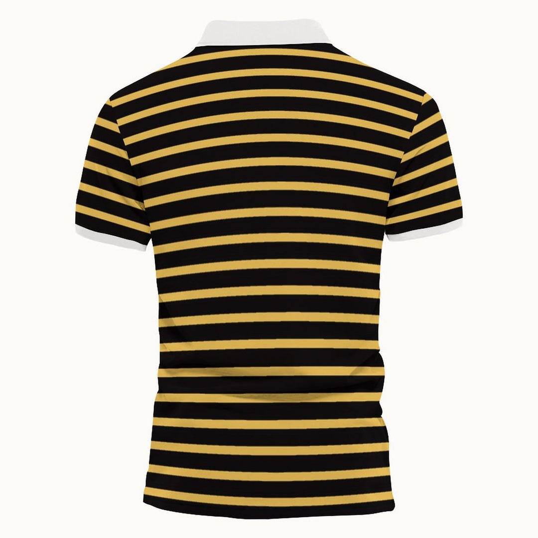 Herrer polo shirt med moderne stribedesign og høj kvalitets krave Stilla