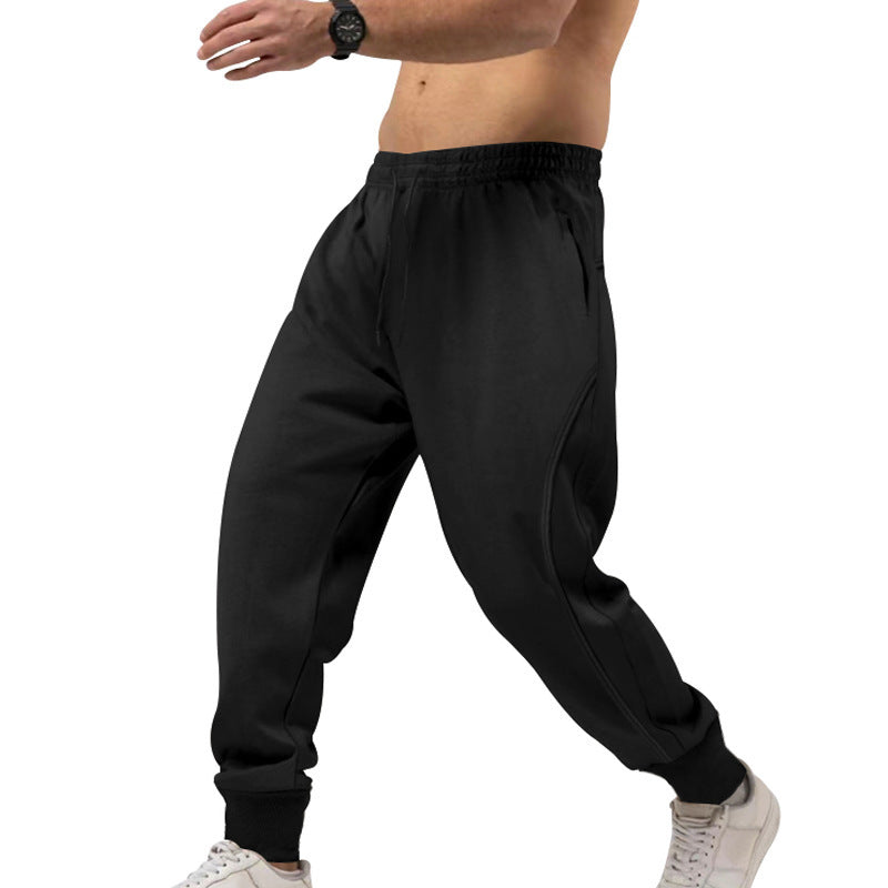 Herrer nan alsidig Sweat-joggingbukser med ergonomiske knæindlæg, elastisk komforttalje og skjulte lynlåslommer Skovae