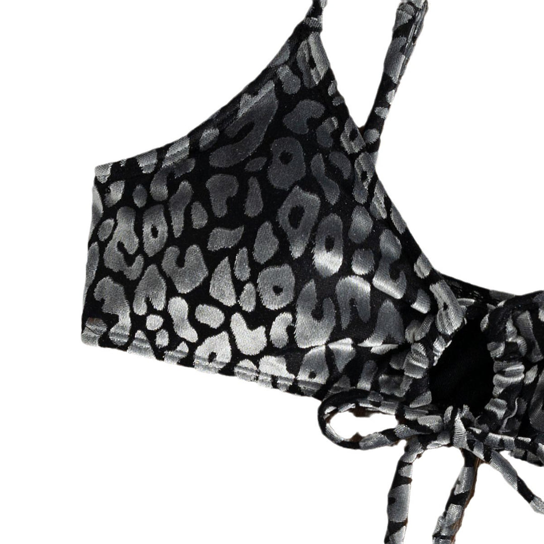 Dame Triangle-Bikini med unikke dyremønster-detaljer Skovae
