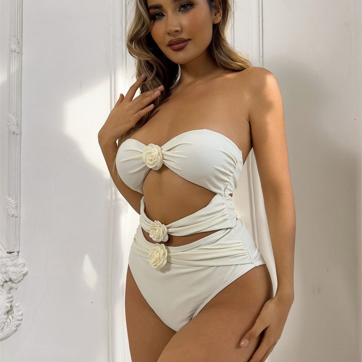 Femme Cut-Out Blomster Detalje Éntelter Badedragt Stilla
