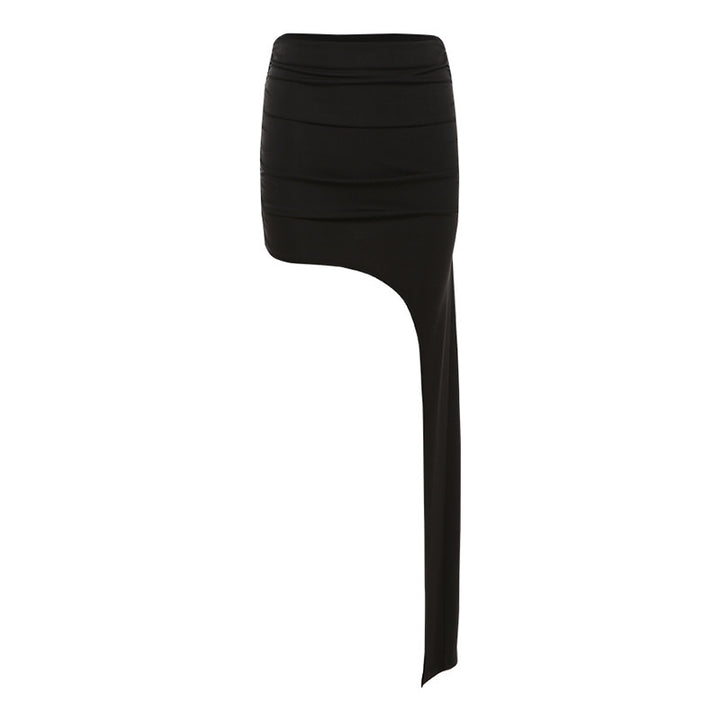 Dame asymmetrisk wrap skirt med legende slids Stilla