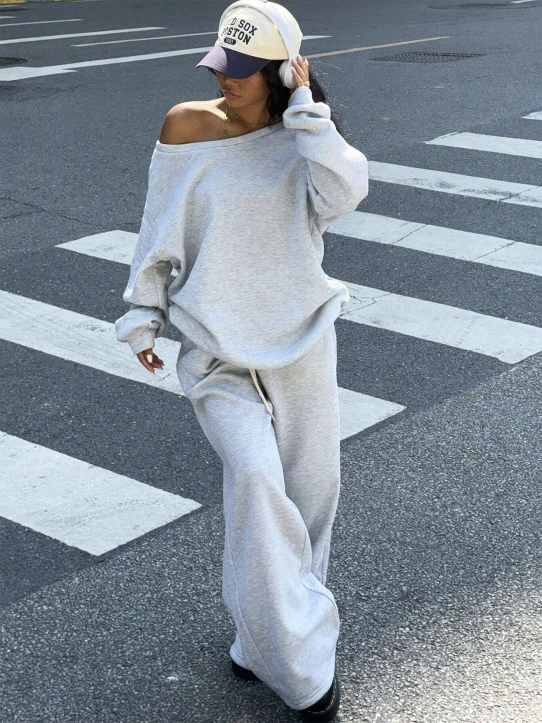 Dame komfortable oversized sweats og casual sweater Skovae