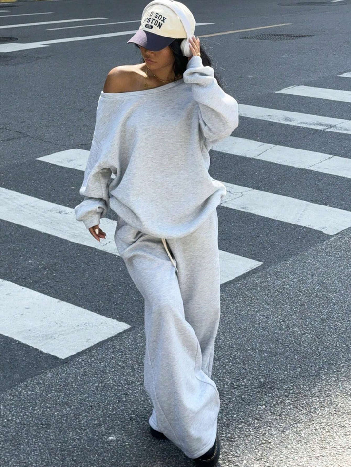 Dame komfortable oversized sweats og casual sweater Skovae