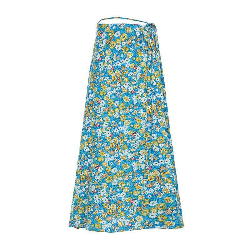 Dame bandeau-top med blomstermønster og flettet detalje Skovae