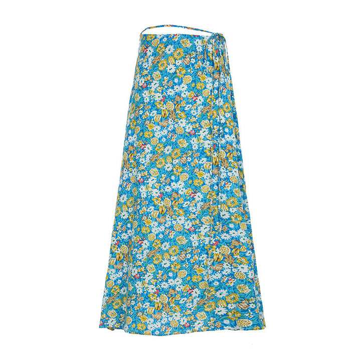Dame bandeau-top med blomstermønster og flettet detalje Skovae
