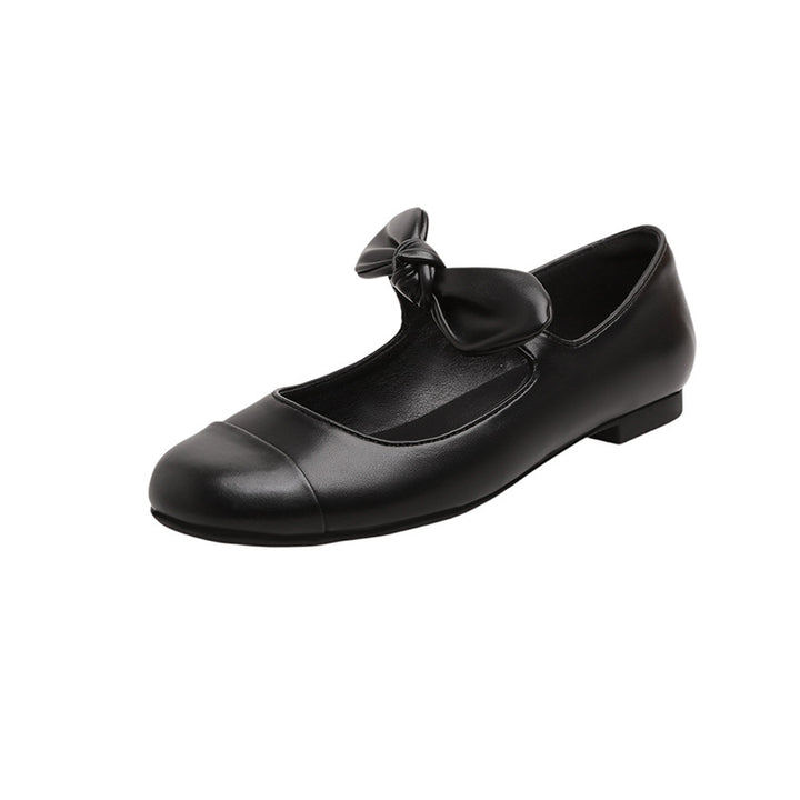 Dame ballerinas med raffineret sløjfeapplikation og kontrasterende tåområde Stilla