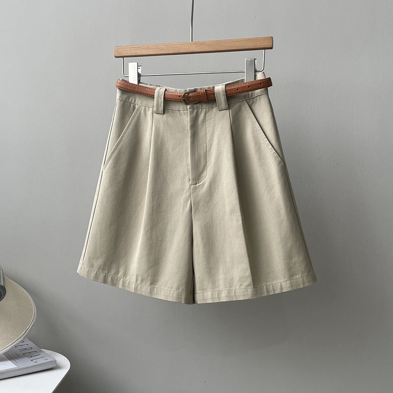 Dame elegante shorts med kvalitetsbælte og flatterende pasform Stilla