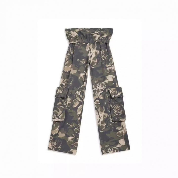 Dame Cargo Utility Bukser med Blomsterprint Stilla