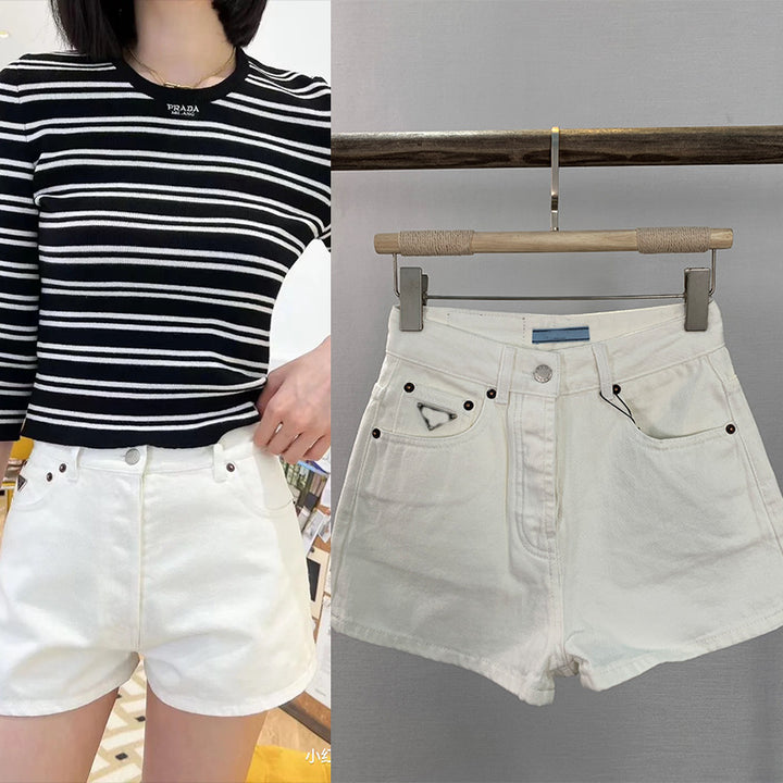 Dame Højskårne Jeans-Shorts Stilla