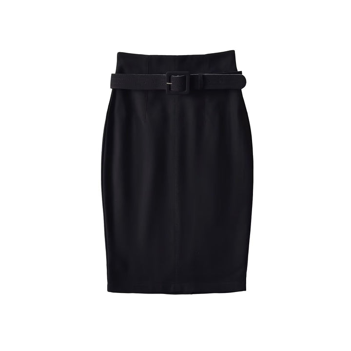 Dame blyantskørt med modetrends bælte og figurvenlig skæring Stilla