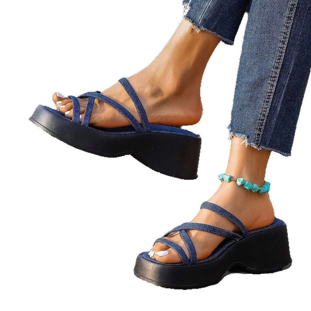 Dame Plateau-sandaler med moderigtige remdesign og ergonomisk fodseng Stilla