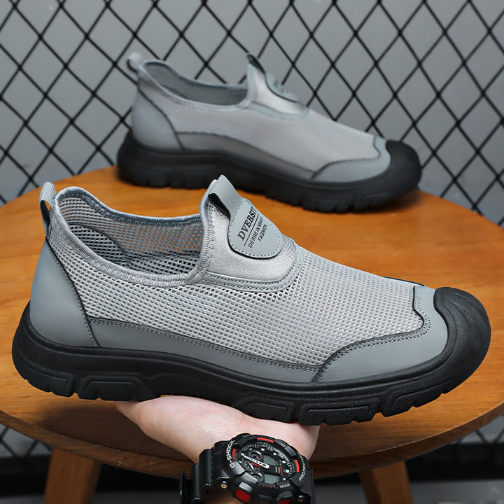 Dame Lettere Slip-On Sneakers med skridsikker sål og åndbart mesh-overmateriale Stilla
