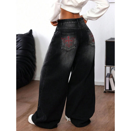Dame Bredde Jeans i Urban Stil med Eksklusivt Design Skovae