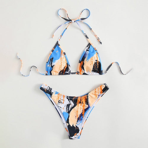 Dame Triangel-Bikini med stilfuld snøre-design Skovae