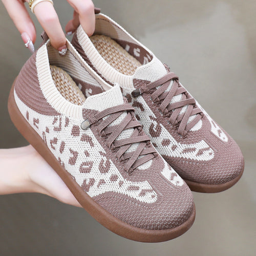 Femme Stilfulde Casual Strik-Sneakers Stilla
