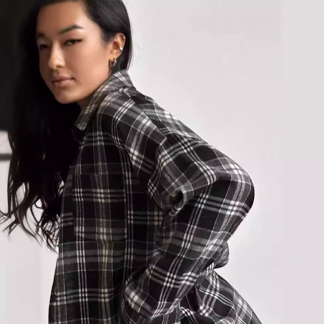 Dame ternet skjorte i casual oversize-snit Stilla