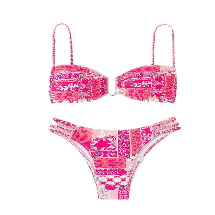 Dame To-delt Bikini-sæt med justerbare stropper og spændende design Skovae