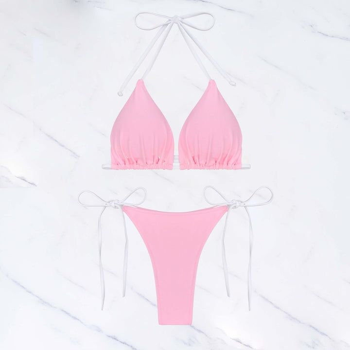 Dame Triangel-Bikini-Sæt med justerbare stropper Skovae