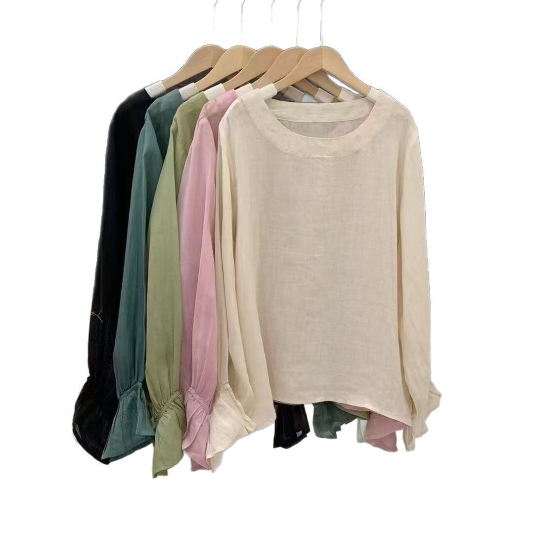 Femme Flowing Langærmet Bluse Stilla