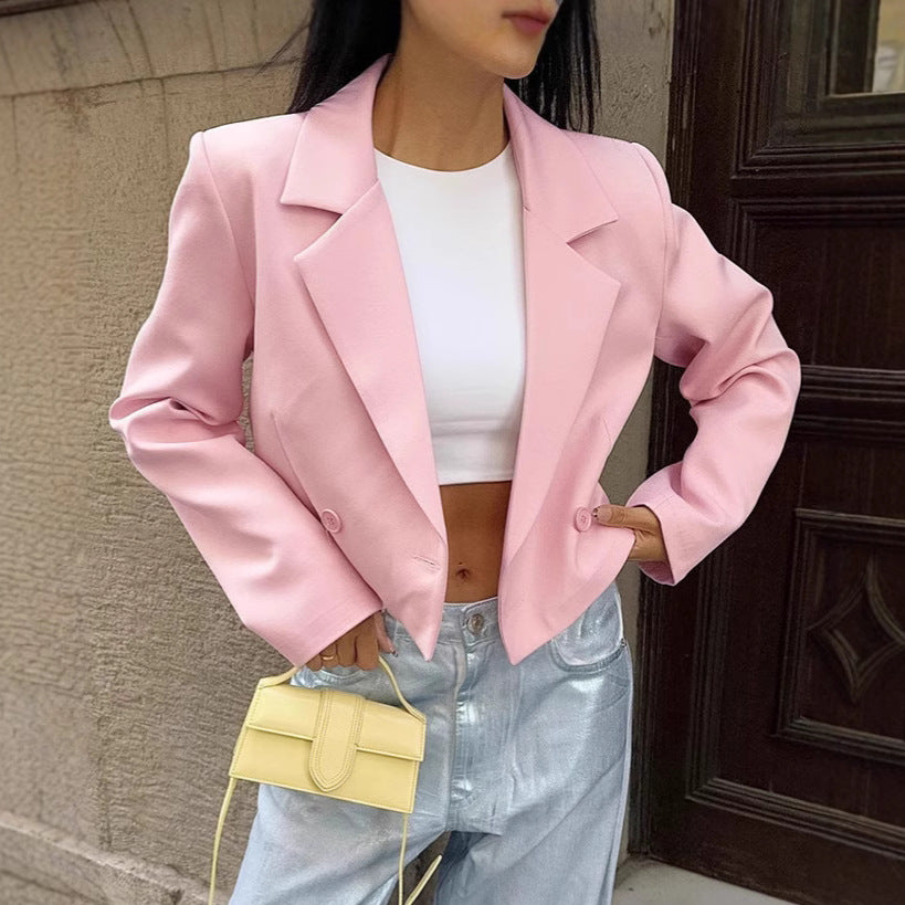 Dame Kort Blazer med afslappet snit og fashionable detaljer Stilla