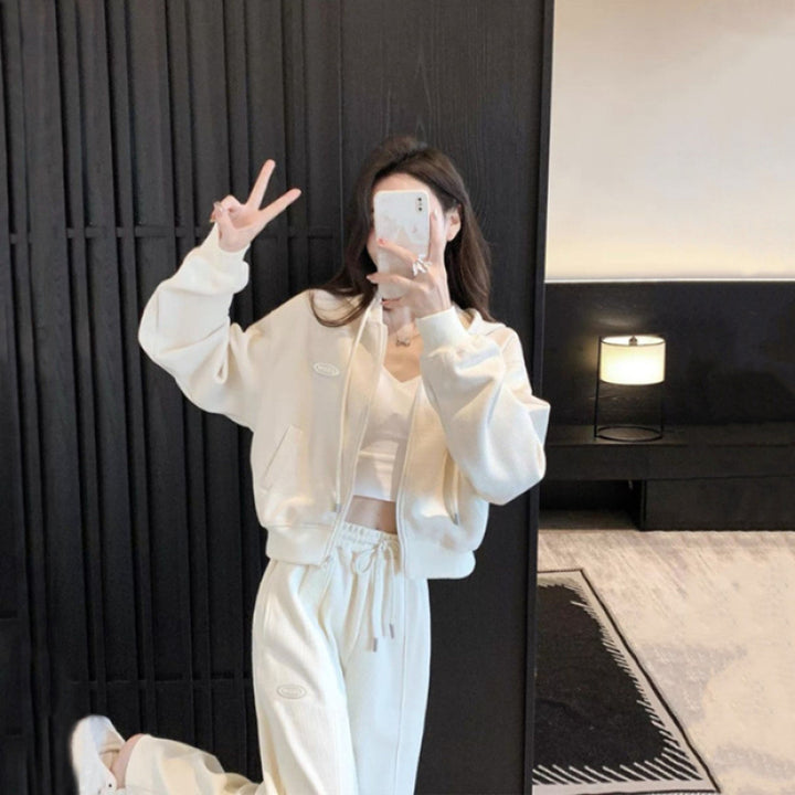 Kvinders Cozy Crop Jakke med Lommer og Casual Snit Skovae