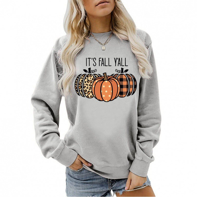 Kvinders sweatshirt med legesyg efterårs motiv og behagelig pasform Skovae