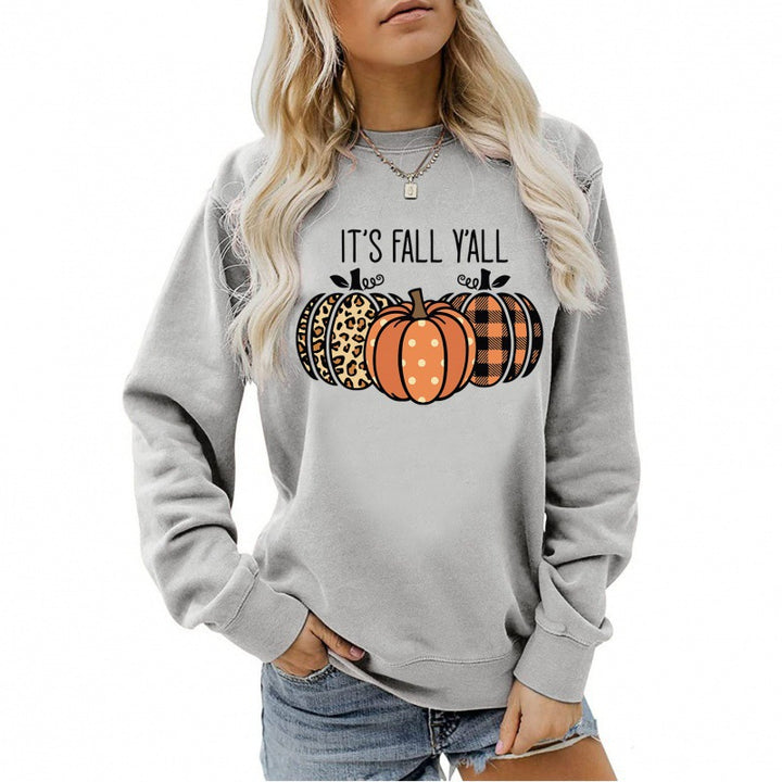 Kvinders sweatshirt med legesyg efterårs motiv og behagelig pasform Skovae
