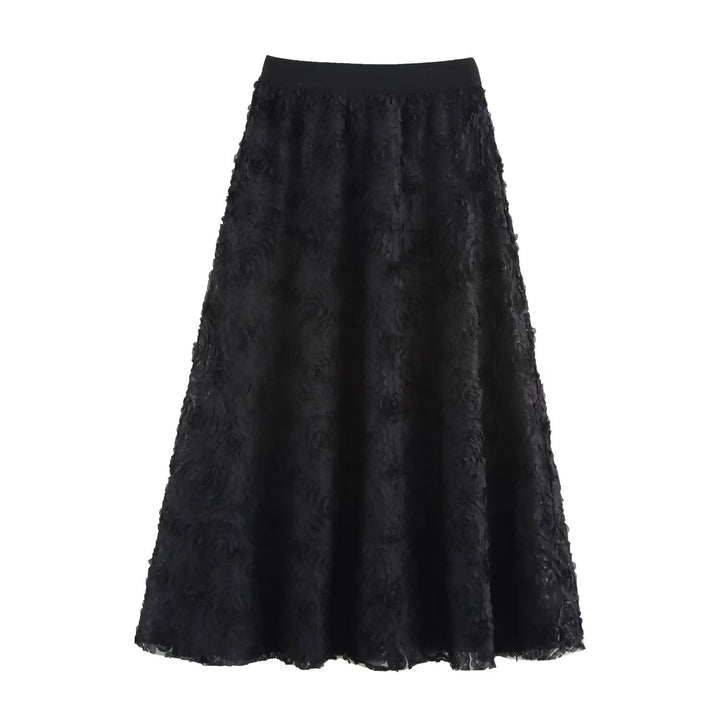 Dame Flared Maxi Skirt med blomstret design Stilla