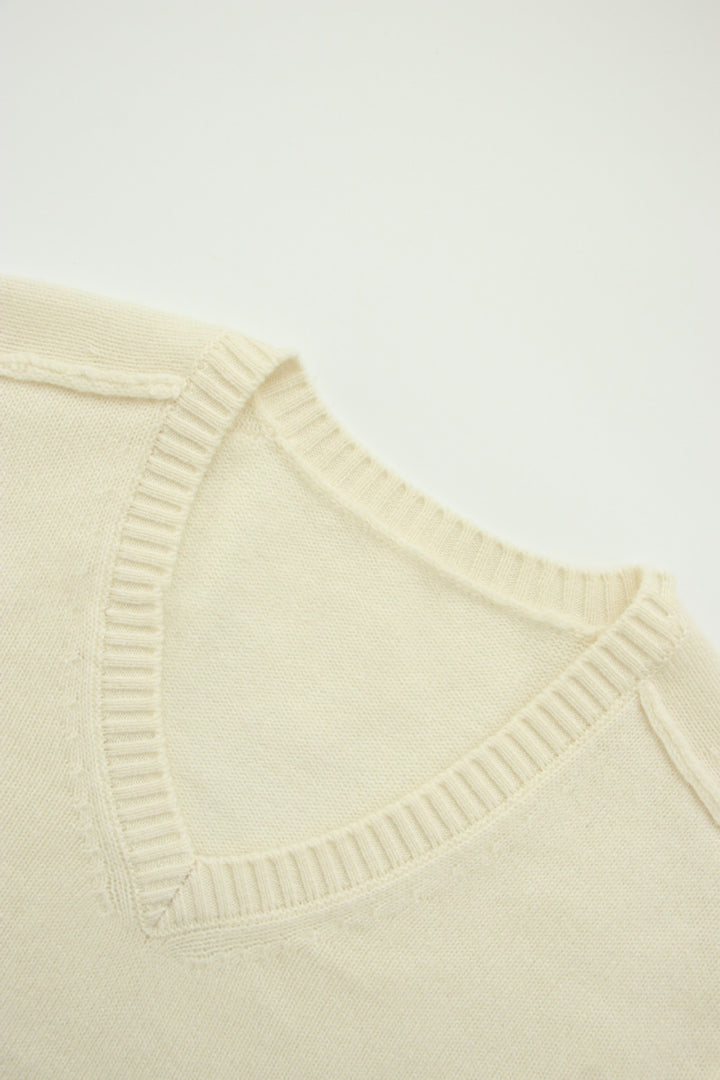 Damer fin V-hals sweater lavet af høj kvalitet uld Stilla