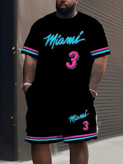 Herrer casual fritids sæt med stort smiley solbrille print Skovae