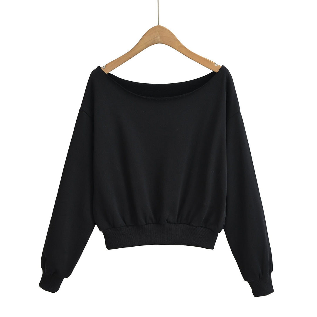 Damer afslappet oversized sweatshirt med bred udskæring og elastisk linning Stilla