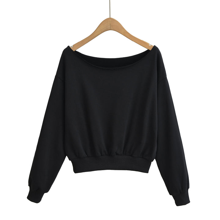 Damer afslappet oversized sweatshirt med bred udskæring og elastisk linning Stilla