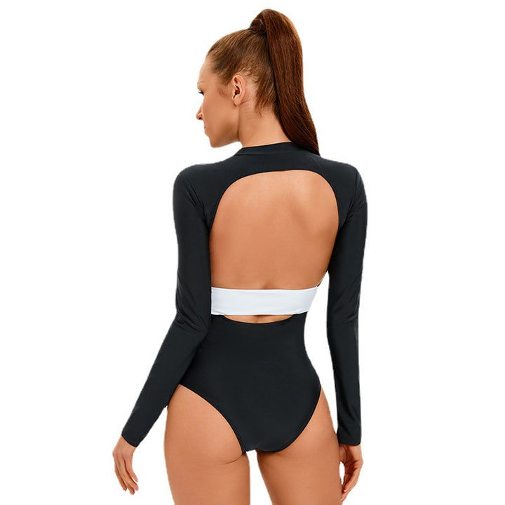 Dame Sporty Langærmet Svømmedragt med funktionel lynlås og moderne design Stilla