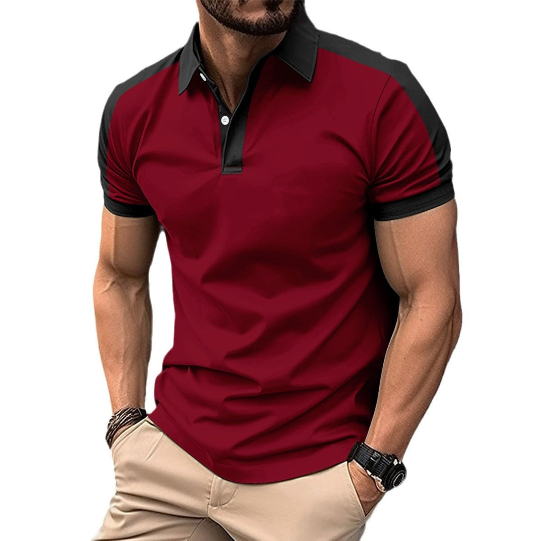 Herrer sporty kortærmet polo med åndbare indsatser og moderne ståkrave Stilla
